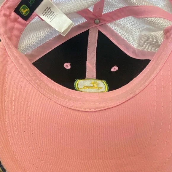 JOHN DEERE Tractors Farming Denim Mesh Women’s OS Strap Back Baseball Hat - Picture 3 of 5